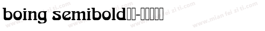 boing semibold字体字体转换